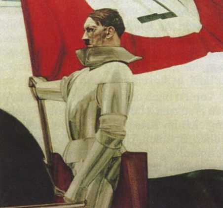 Hitler als Gralsritter auf einem Plakat von 1936